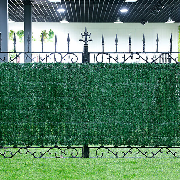 Artificial grass hedge fence