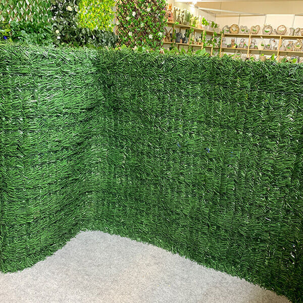 Artificial grass hedge fence