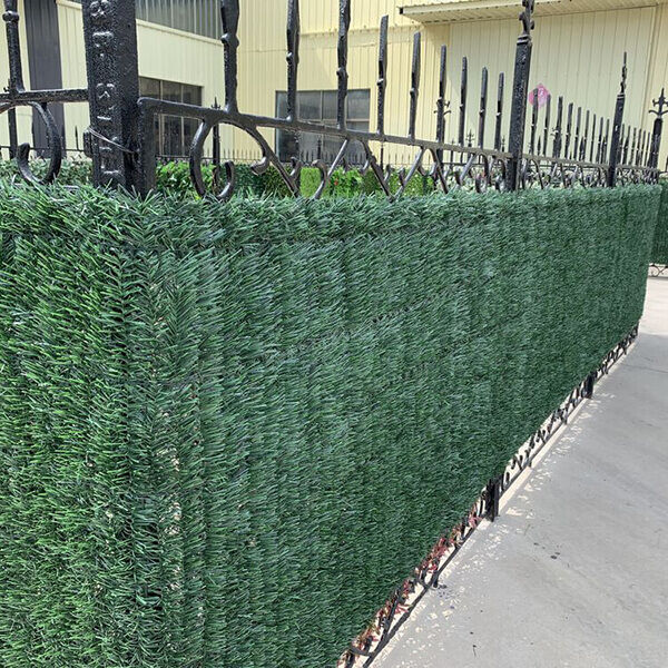 Artificial grass hedge fence