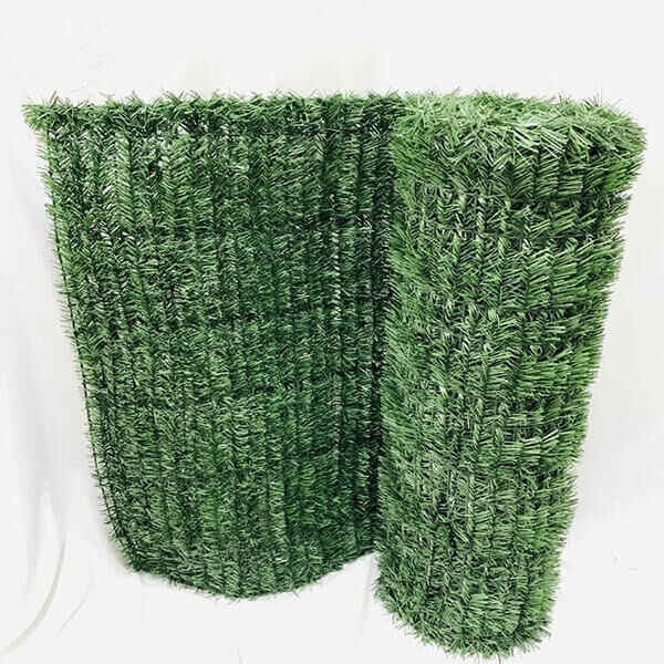 Artificial grass hedge fence