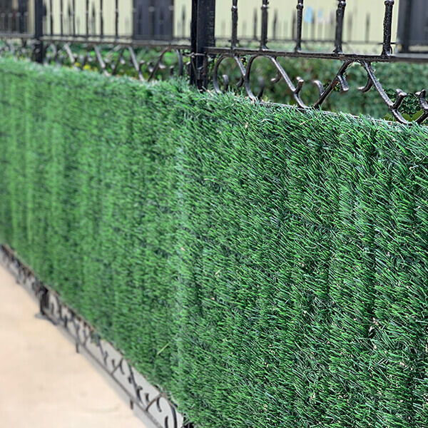 Artificial grass hedge fence