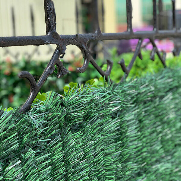 Artificial grass hedge fence