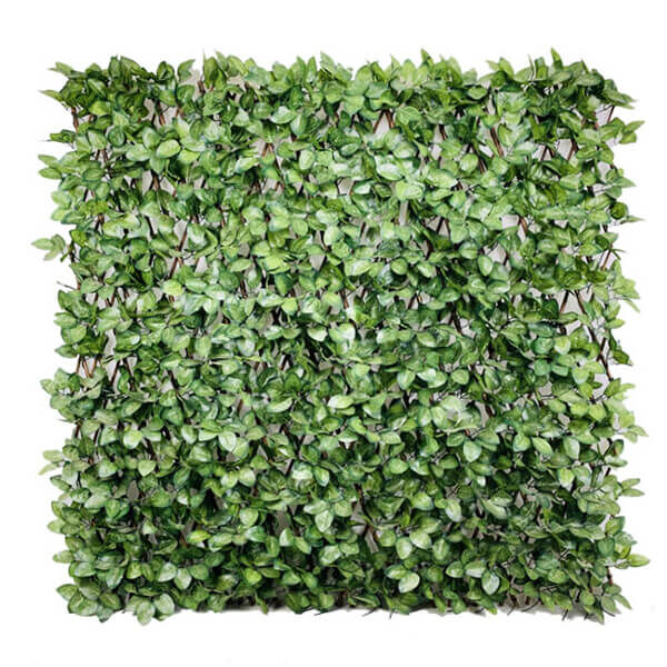 Expandable artificial laurel leaf trellis