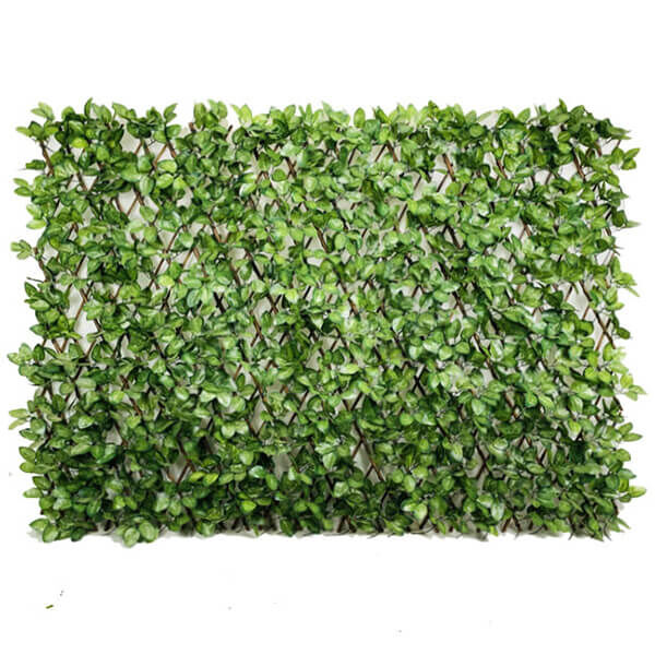 Expandable artificial laurel leaf trellis