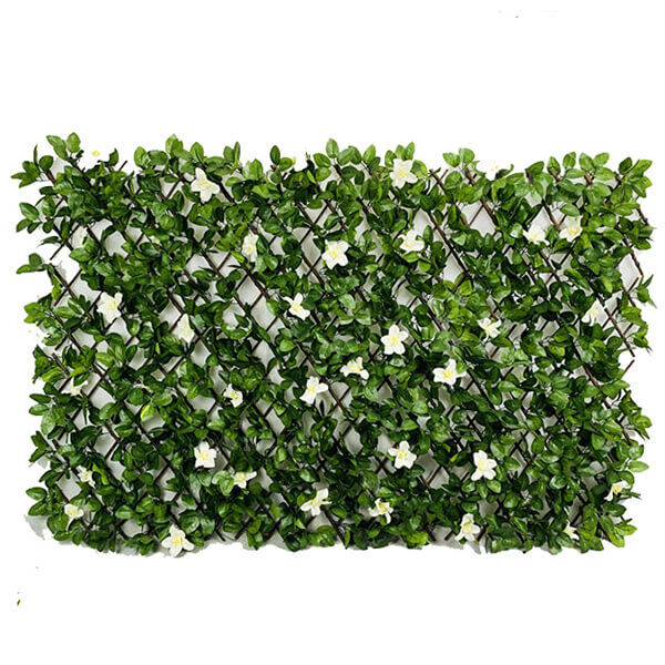 Artificial whtie clematis trellis