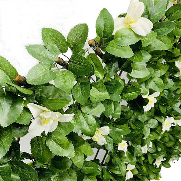 Artificial whtie clematis trellis
