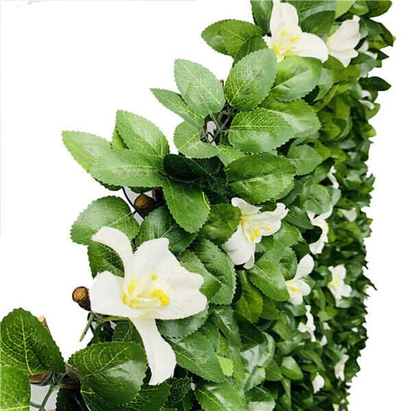 Artificial whtie clematis trellis