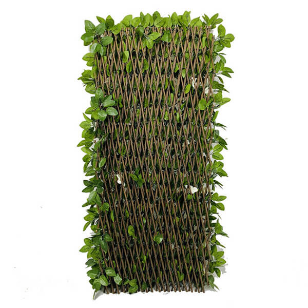 Artificial whtie clematis trellis