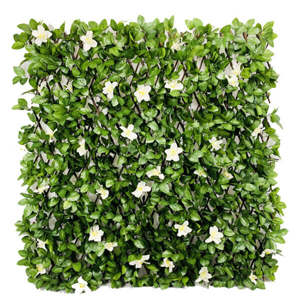 Artificial whtie clematis trellis