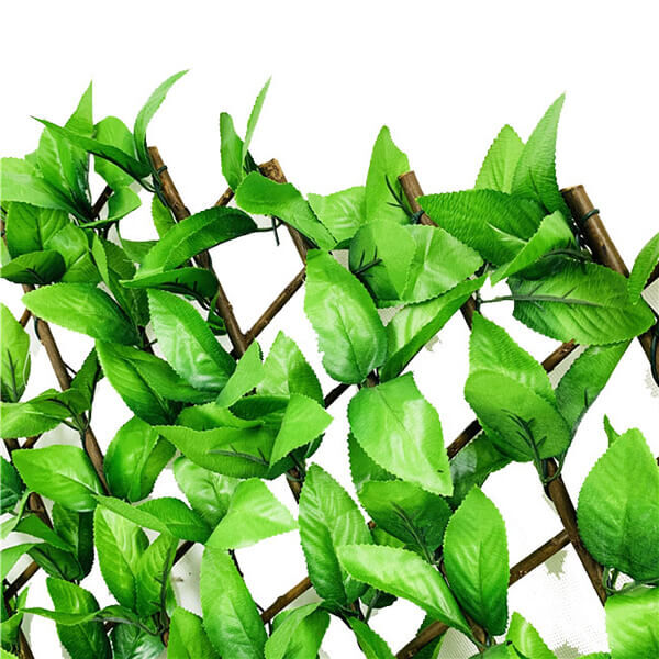 Expandable artificialboxwood leaf trellis