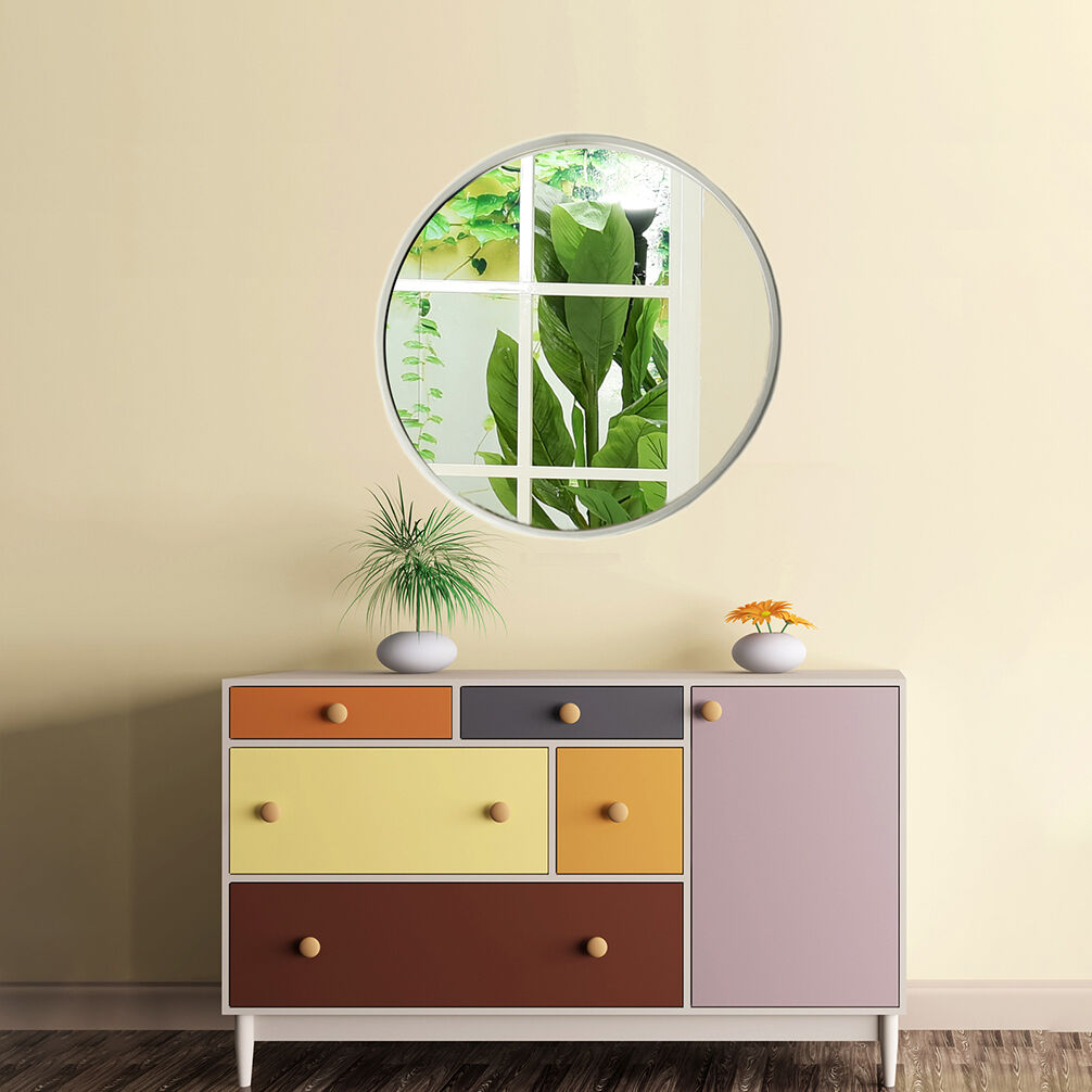 Aluminum round mirror