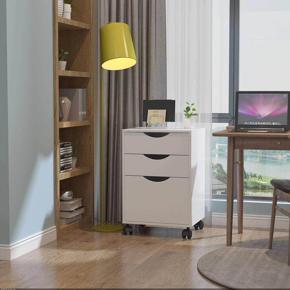 Mobile storage cube with 3 drawer