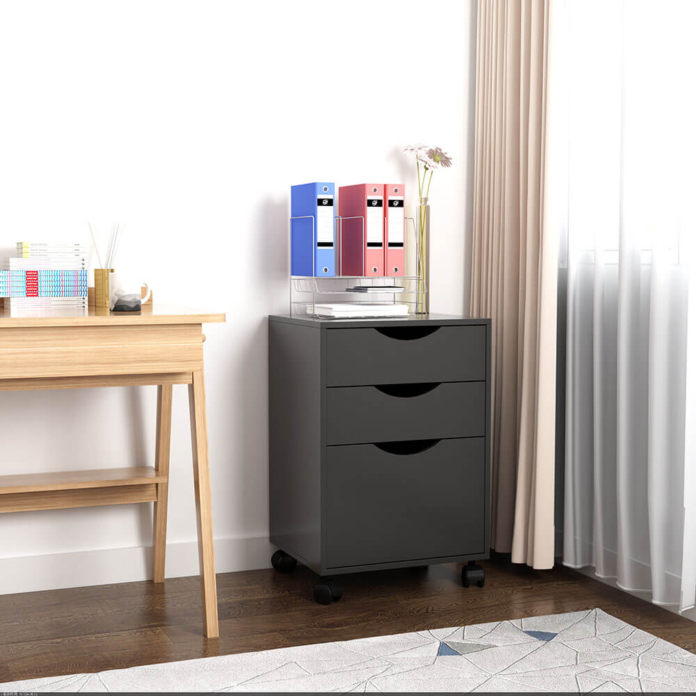 Mobile storage cube with 3 drawer