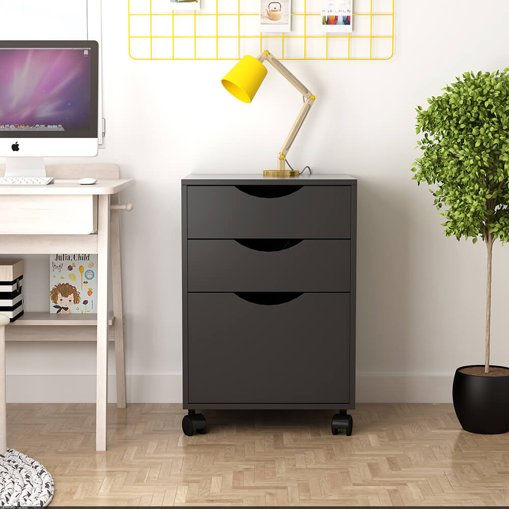 Mobile storage cube with 3 drawer