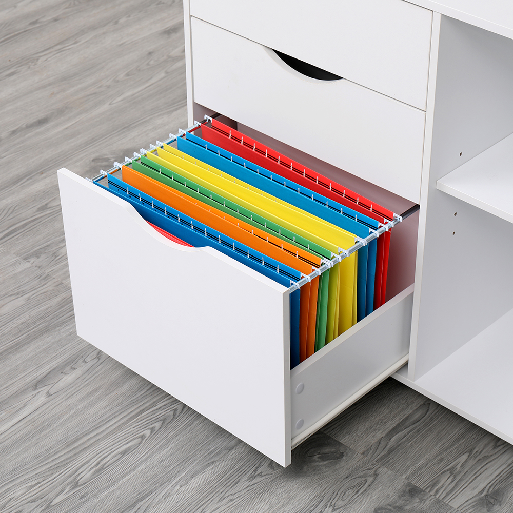 Mobile storage cube with 3 drawer and shelf