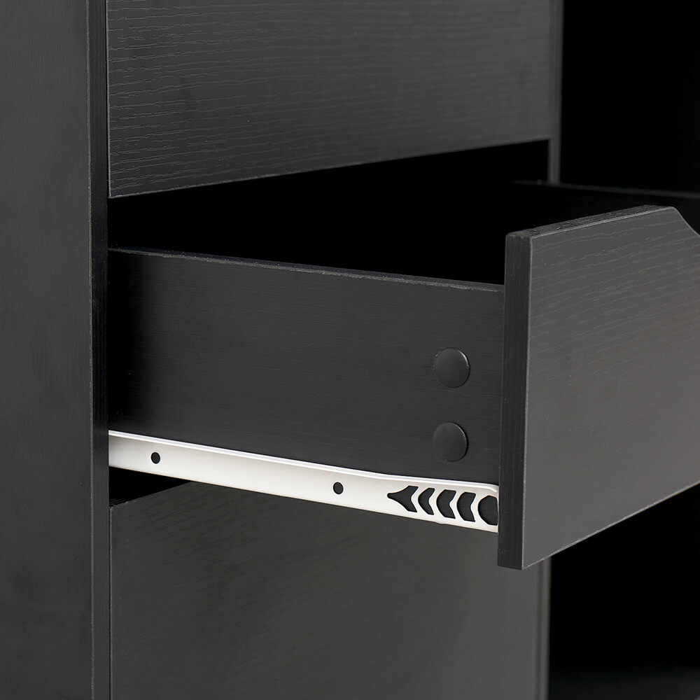 Mobile storage cube with 3 drawer and shelf