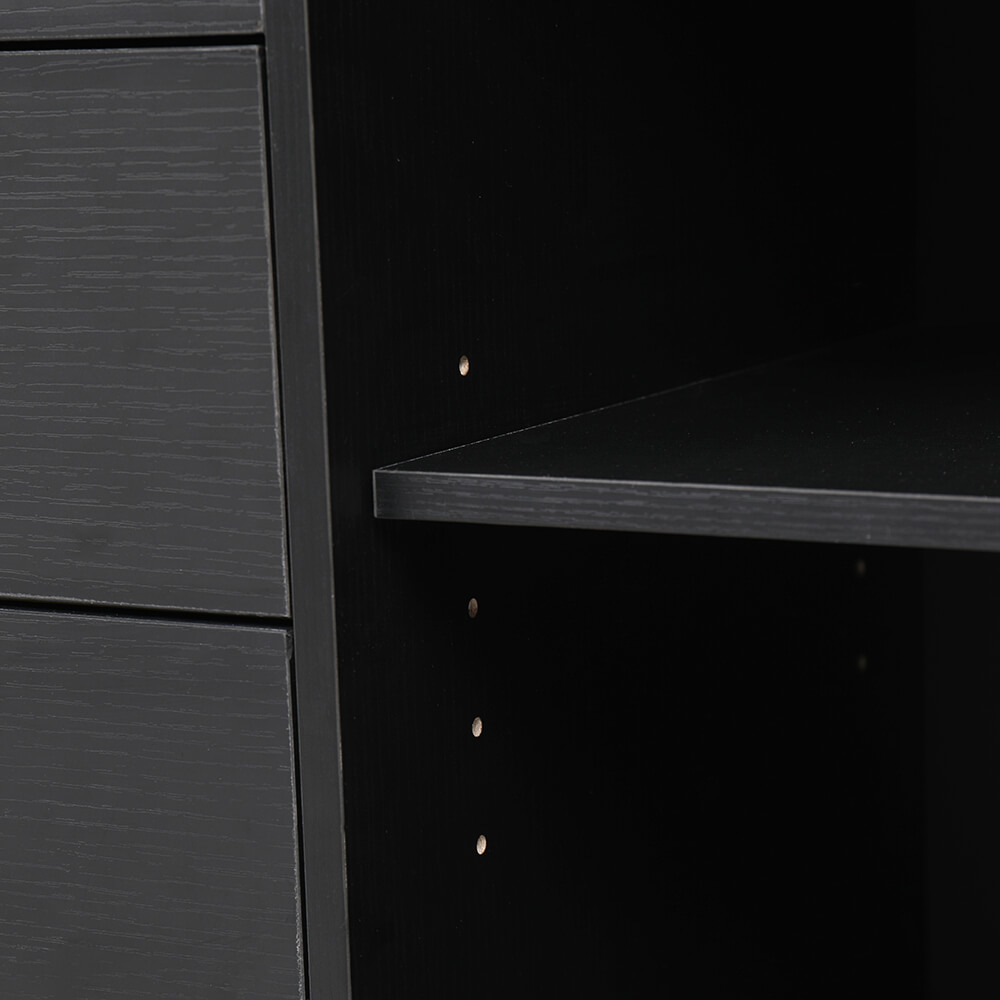 Mobile storage cube with 3 drawer and shelf