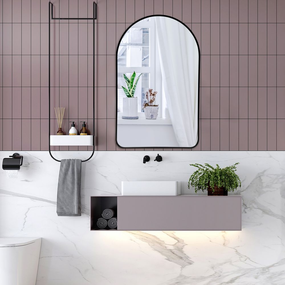 Arch mirror with round corner