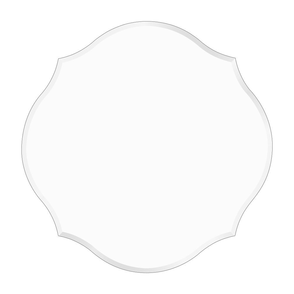 Beveled edge mirror