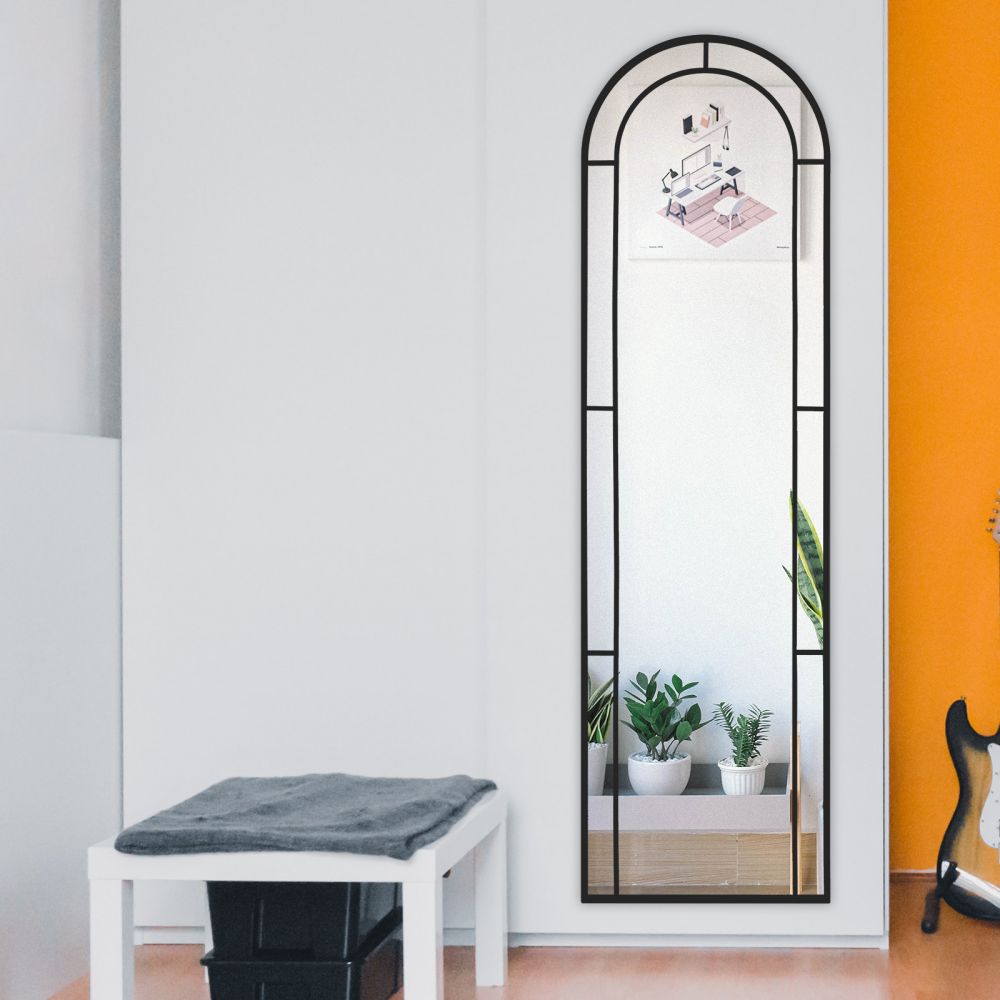 Metal 2L-Arched Window Mirror