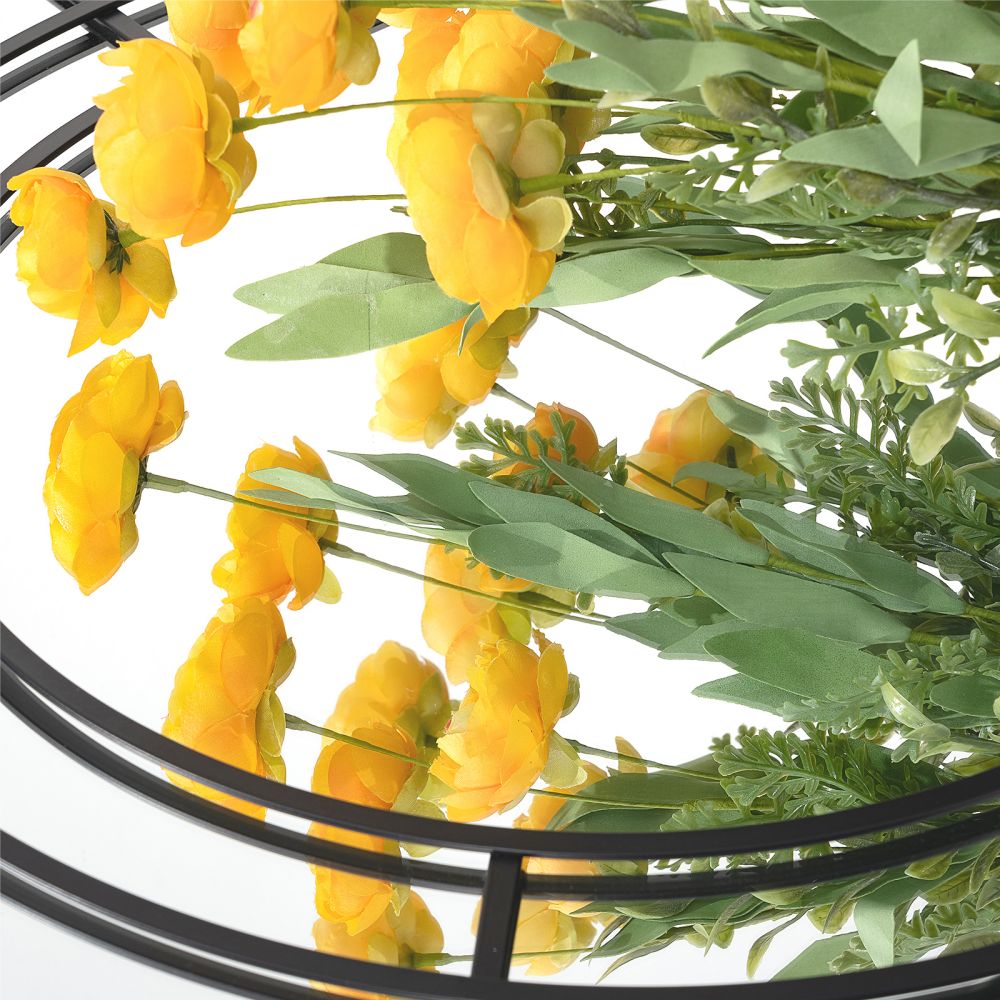 Metal 3L-Arched Window Mirror