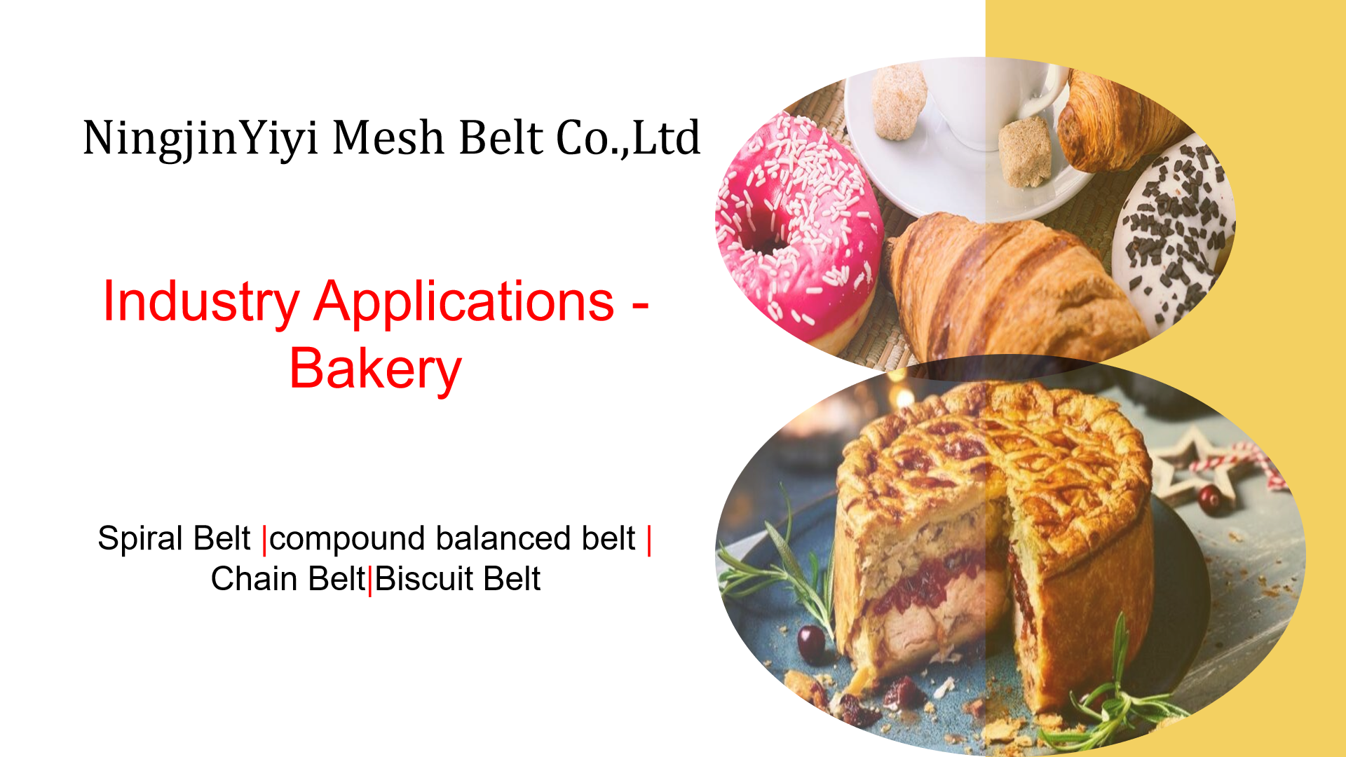 Conveyor belts in the baking industry