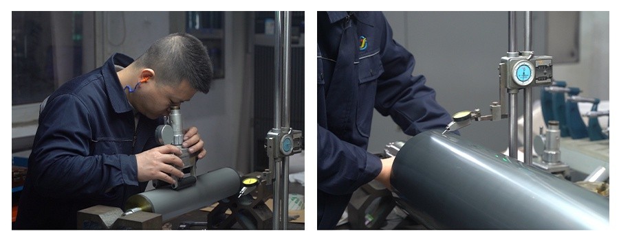 Precision inspection of anilox roller engraving for printing machines