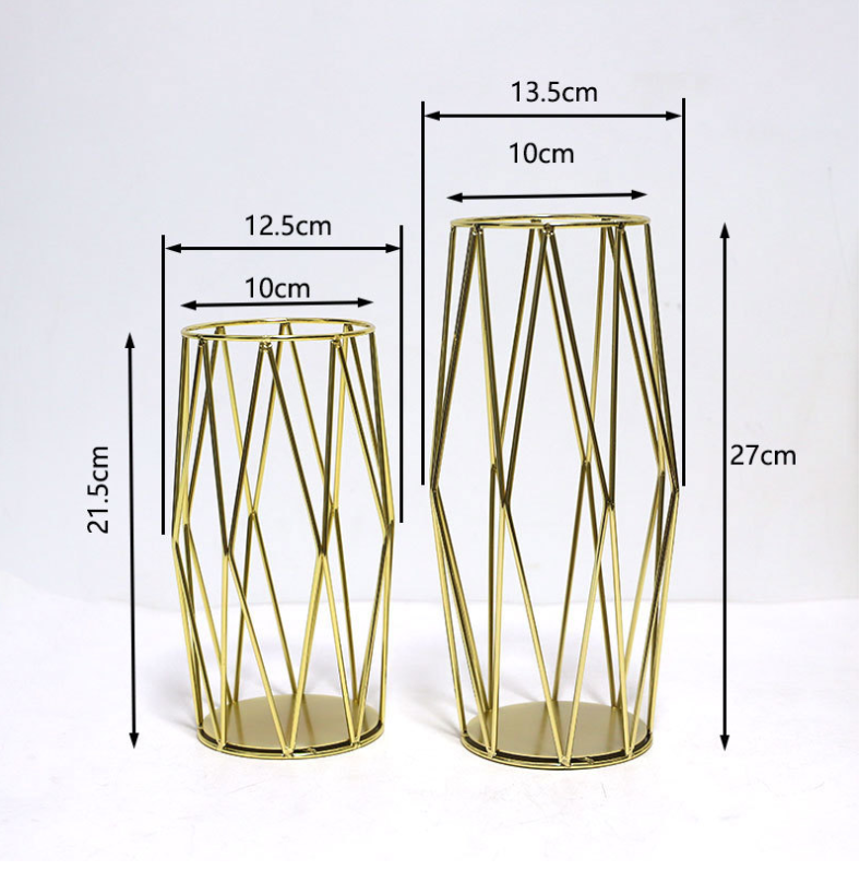 Metal Diamond Vase