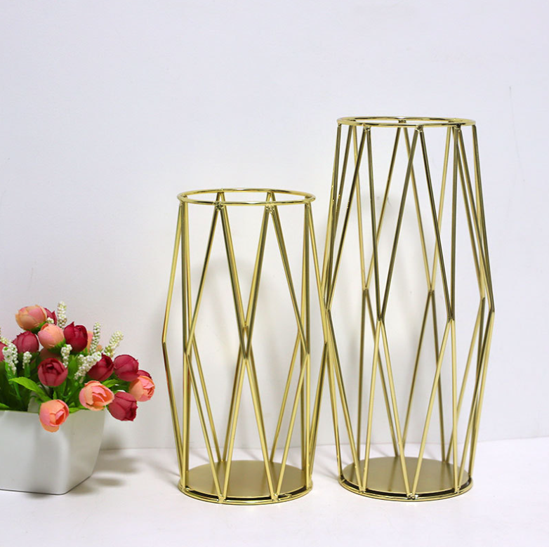 Metal Diamond Vase
