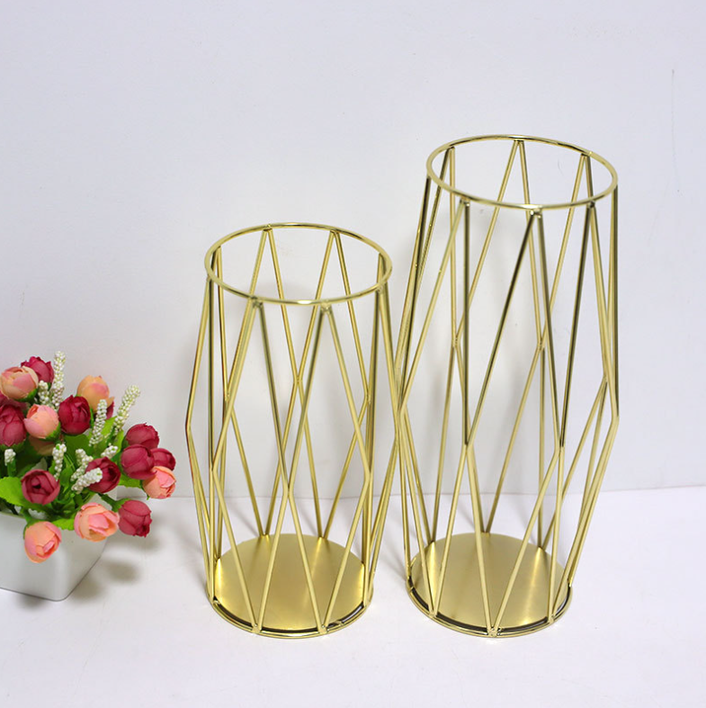 Metal Diamond Vase