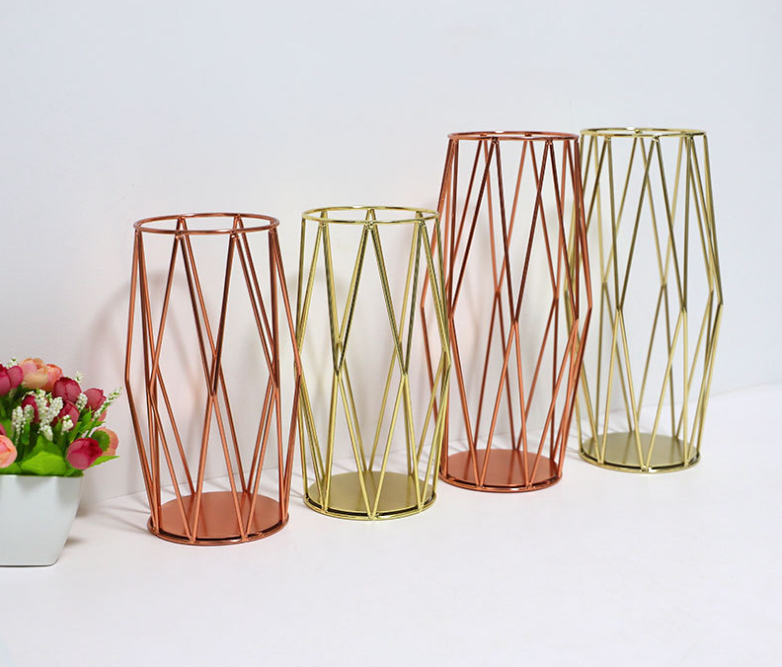 Metal Diamond Vase
