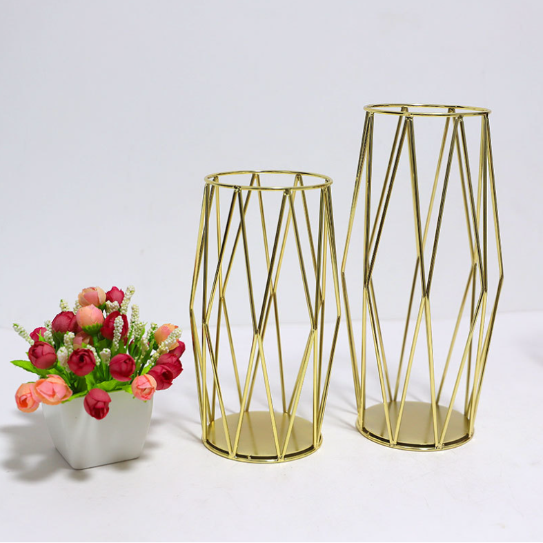 Metal Diamond Vase
