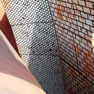 Material handling applications composite ceramic wear liner