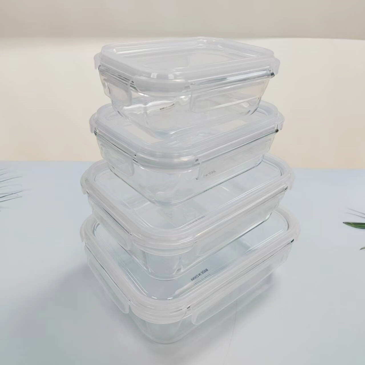 Rectangle tempered glass food container(13oz, 22oz, 35oz, 51oz)