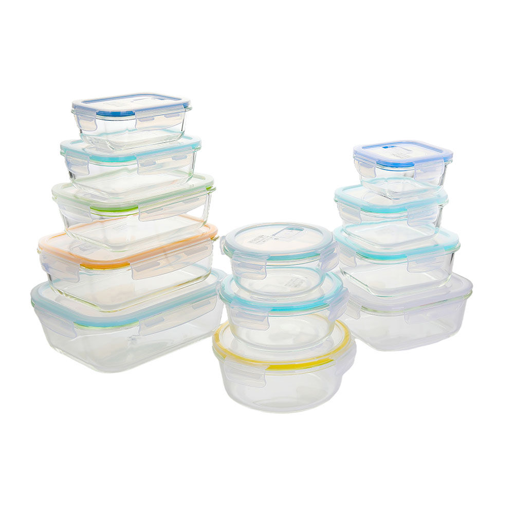round temperred glass food container(7oz, 14oz, 21oz, 32oz)
