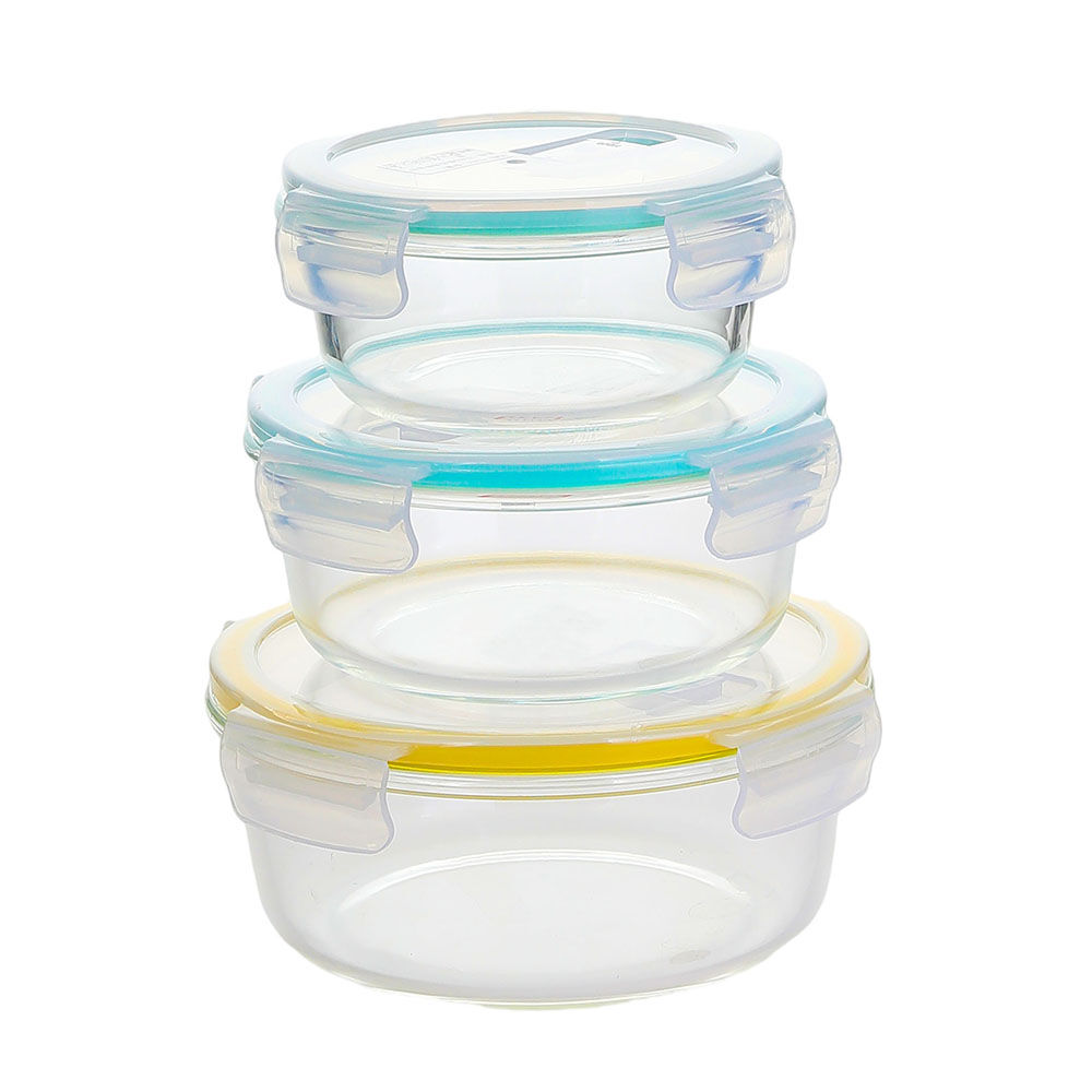 round temperred glass food container(7oz, 14oz, 21oz, 32oz)