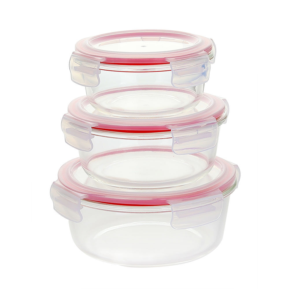 round temperred glass food container(7oz, 14oz, 21oz, 32oz)