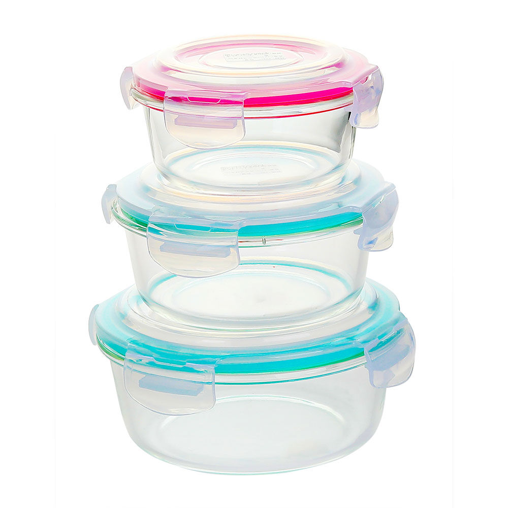 round temperred glass food container(7oz, 14oz, 21oz, 32oz)