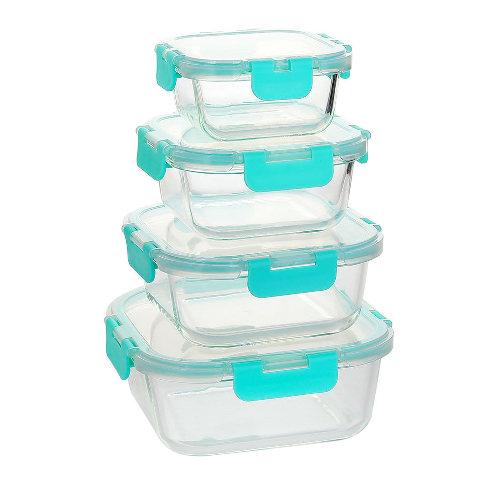 square temperred glass food container(11oz, 18oz, 27oz)