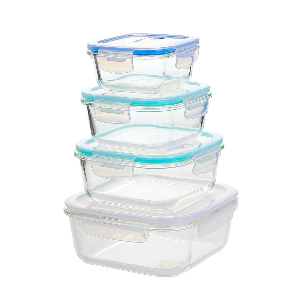 square temperred glass food container(11oz, 18oz, 27oz)