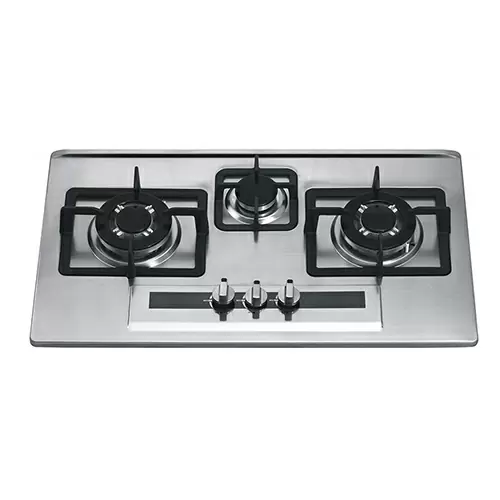 SS37405 S/S three burner 74cm build in gas hob