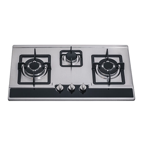 SS37607 S/S three burner 76cm build in gas hob