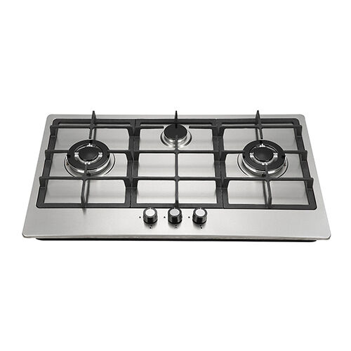 SS38602 S/S three burner 86cm build in gas hob