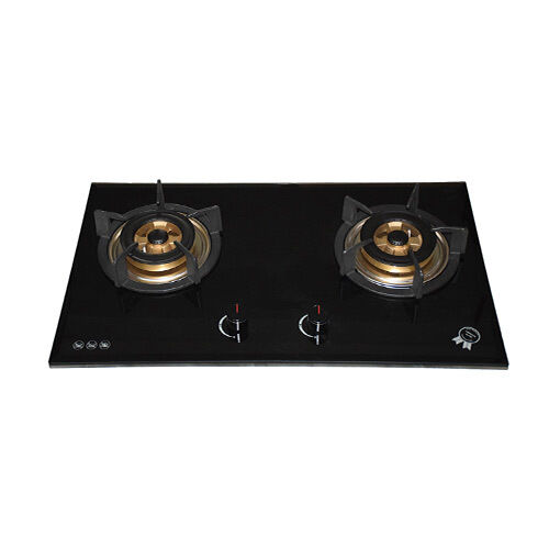 SG27501 two burner build in tempered glass gas hob