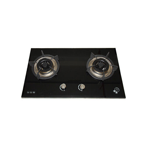 SG27502 two burner build in tempered glass gas hob
