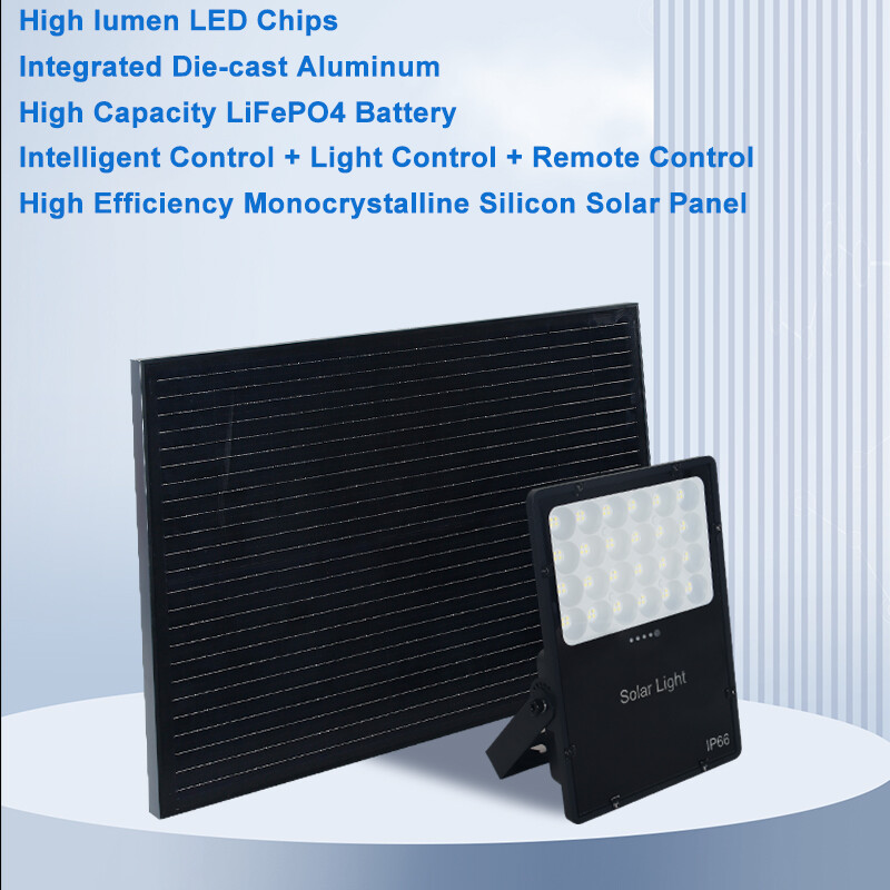 Aluminum Outdoor Garden Pathway Yard Patio Lawn Garage Stadium Smart Reflector IP65 Waterproof LED Solar Flood Light 100W 200W