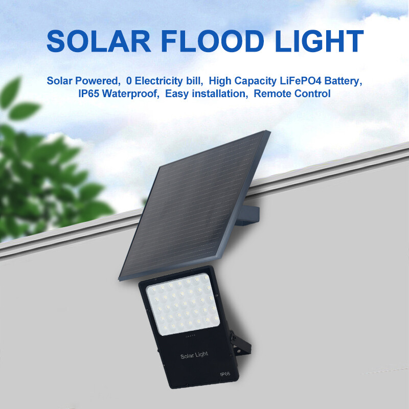 Aluminum Outdoor Garden Pathway Yard Patio Lawn Garage Stadium Smart Reflector IP65 Waterproof LED Solar Flood Light 100W 200W