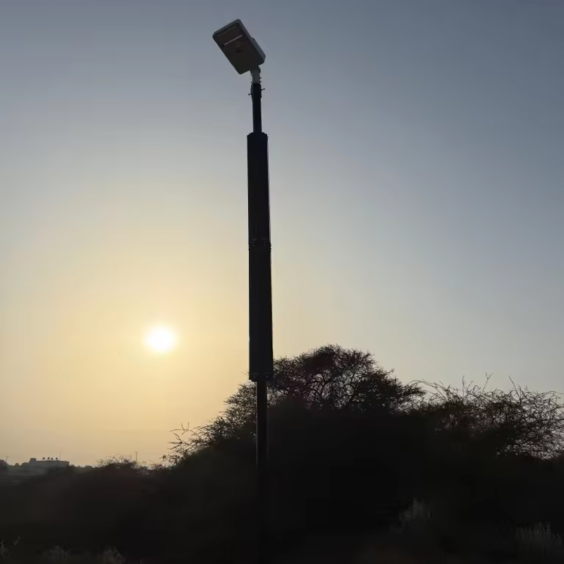 Xiuben Lighting Cylinder Hexahedral Solar Panel Solar System Wrap Solar Tube Panel Directly on the Street Light Pole for Solar Pole Camera Wifi Modular Solution