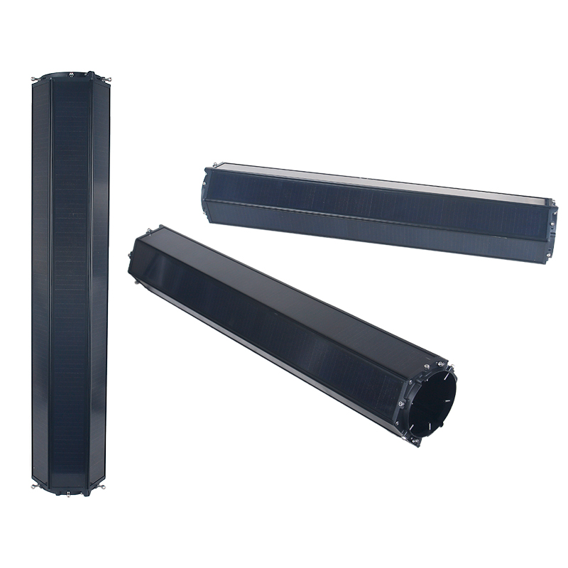 Cylinder Hexahedral Solar Panel Solar System Wrap Solar Tube Panel Directly on the Street Light Pole for Solar Pole Camera Wifi Modular Solution