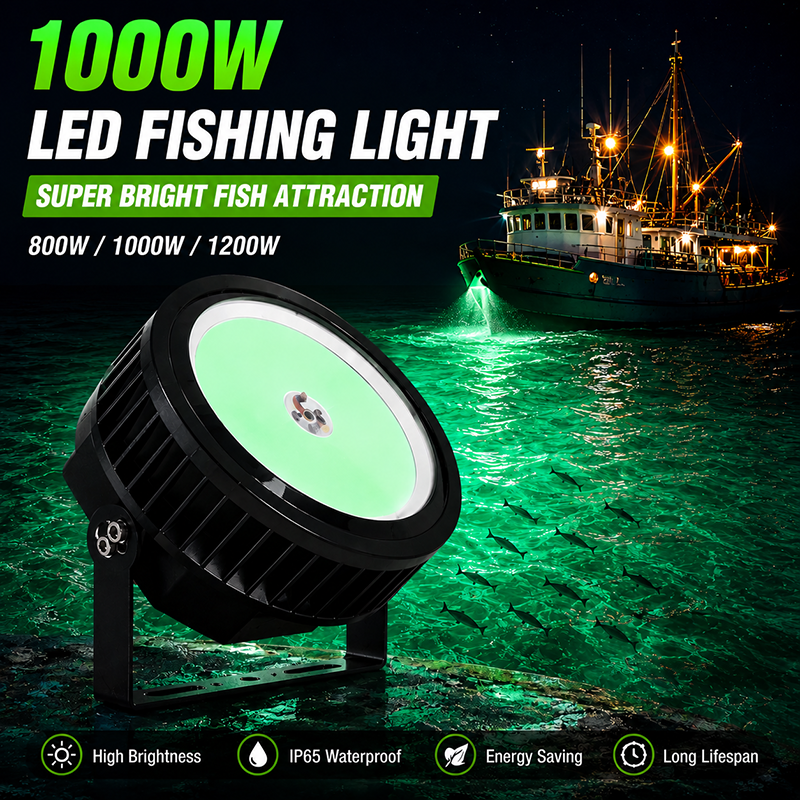 Commercial Boat Mounted LED Fishing Light High Brightness Marine Surface Fish Attracting Lamp for Night Fishing